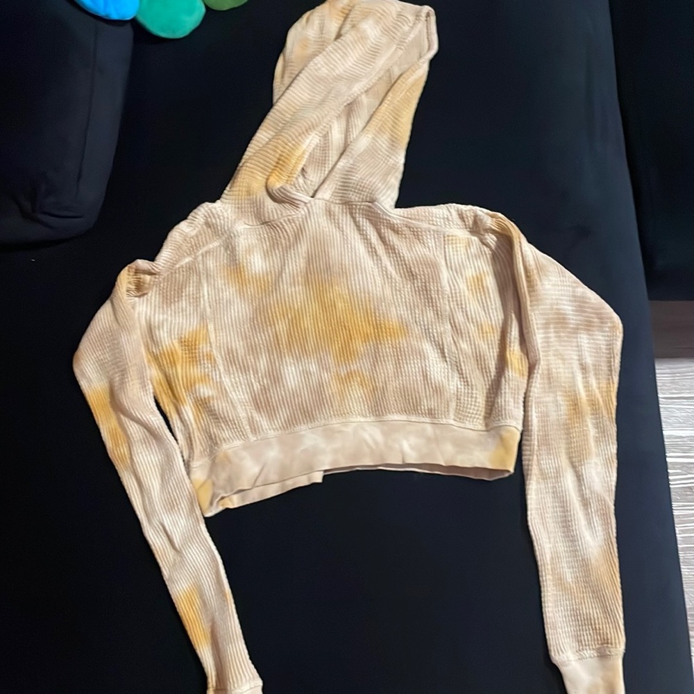 Cropped rubbed sweater